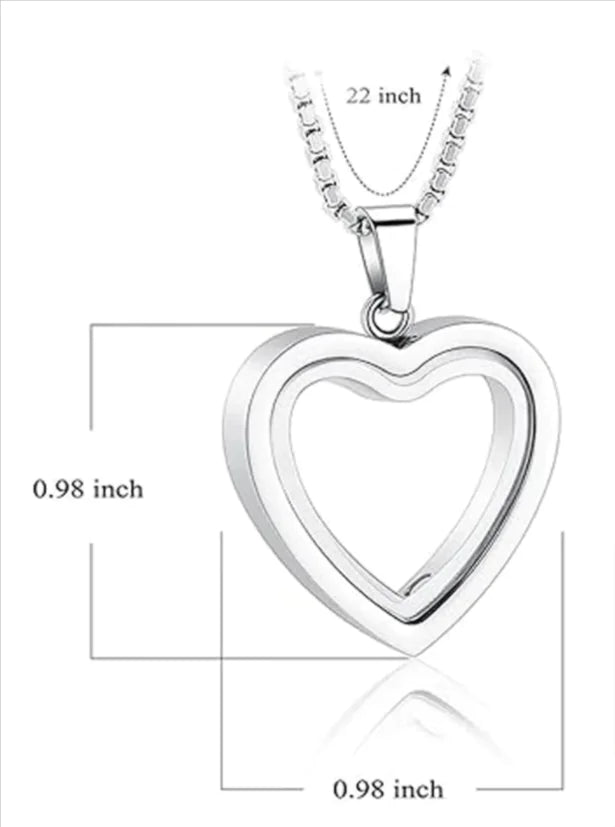 Heartfelt Stainless Steel neckless Remembrance - Heart-Shaped Cremation Pendant