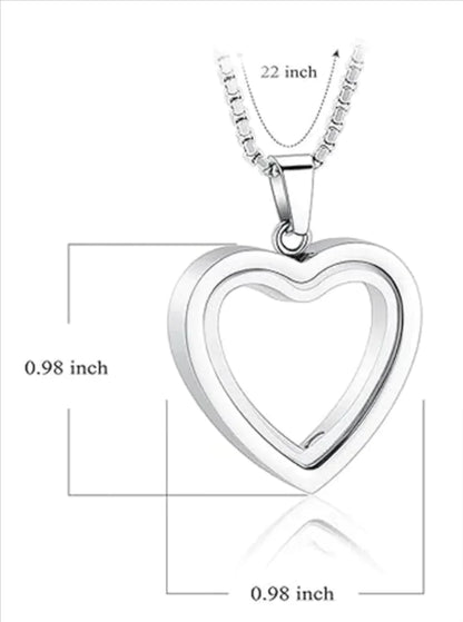 Heartfelt Stainless Steel neckless Remembrance - Heart-Shaped Cremation Pendant