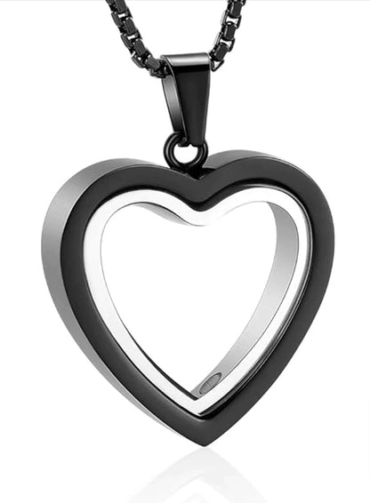 Heartfelt Stainless Steel neckless Remembrance - Heart-Shaped Cremation Pendant